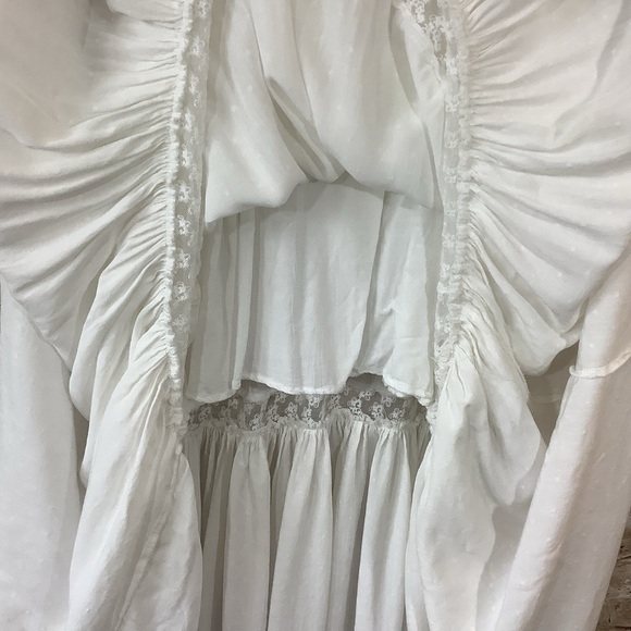 Baltic Born Rayna Deep V White Maxi Dress XL Wedding Boho Festival Fairy - Picture 9 of 12